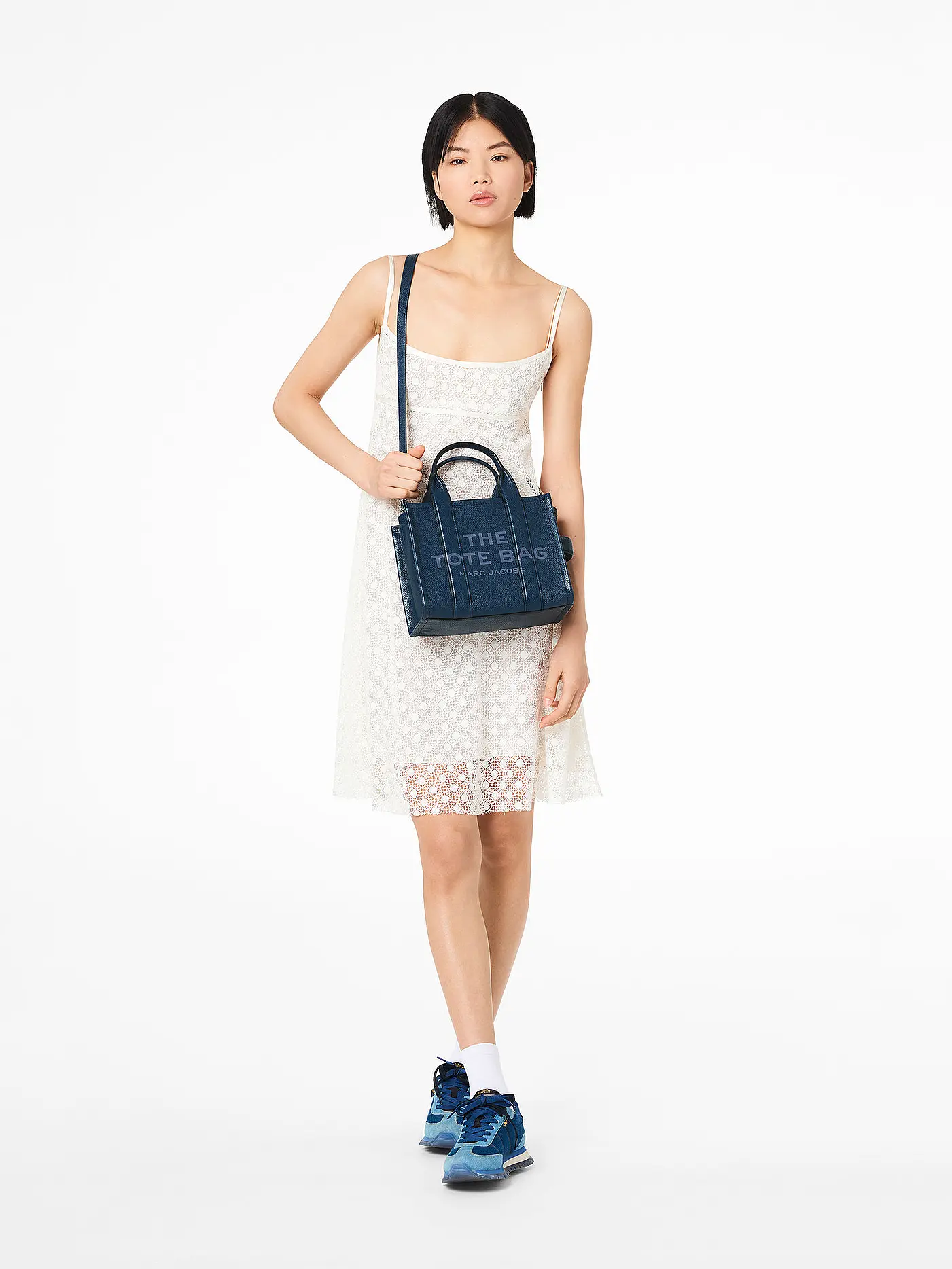MARC JACOBS | Ledertasche - Tote Bag THE SMALL TOTE LEATHER | blau